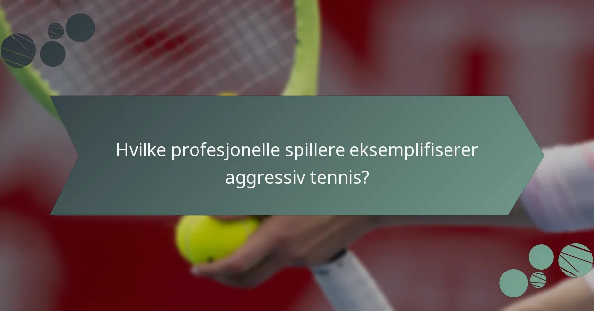 Hvilke profesjonelle spillere eksemplifiserer aggressiv tennis?