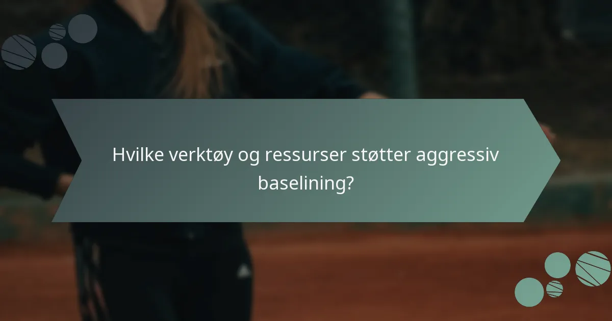 Hvilke verktøy og ressurser støtter aggressiv baselining?