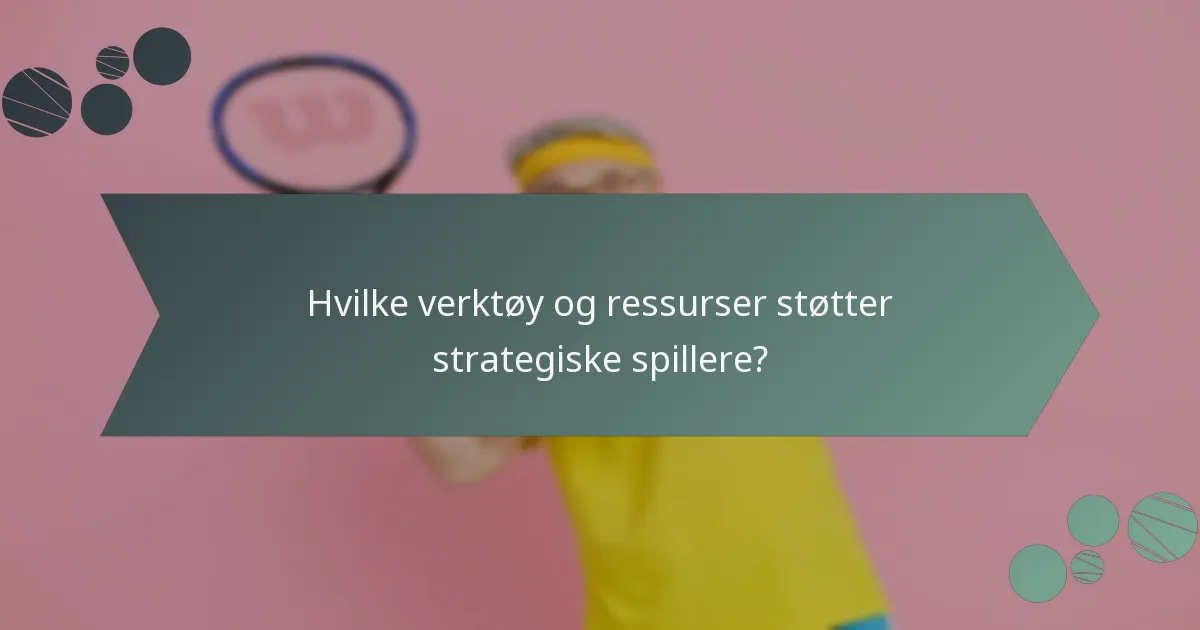 Hvilke verktøy og ressurser støtter strategiske spillere?
